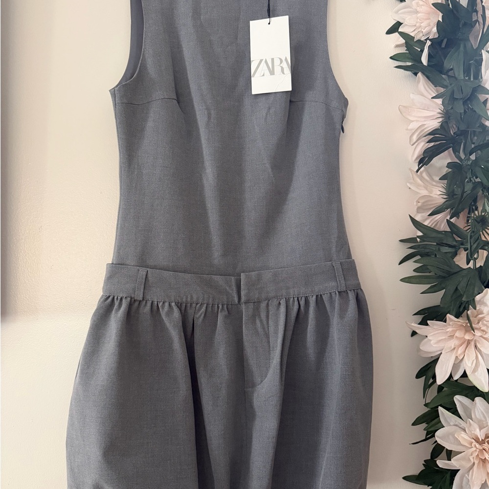 Zara Classic Gray Dress - Picture 2 of 7